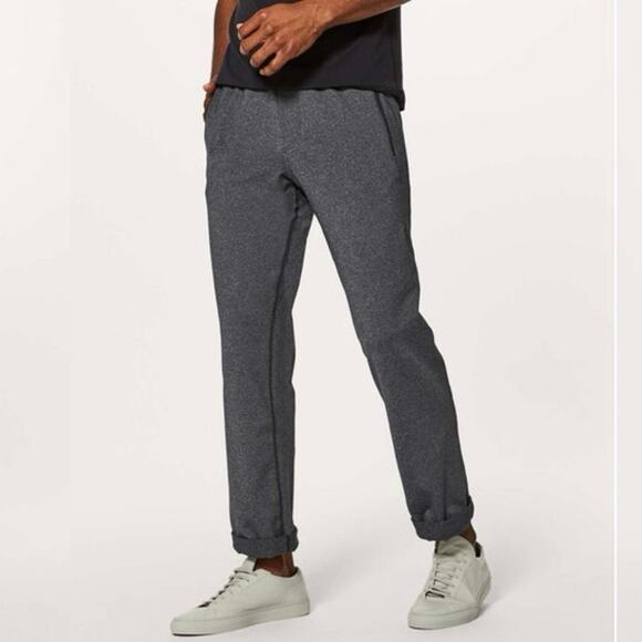Lululemon Men’s Size M Discipline Pants Heathered Black 32” Inseam Athletic - Picture 1 of 6